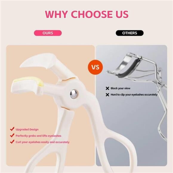 Eyelash Curlers,Eyelash Curler with 2 Silicone Refill Pads - Picture 3 of 8